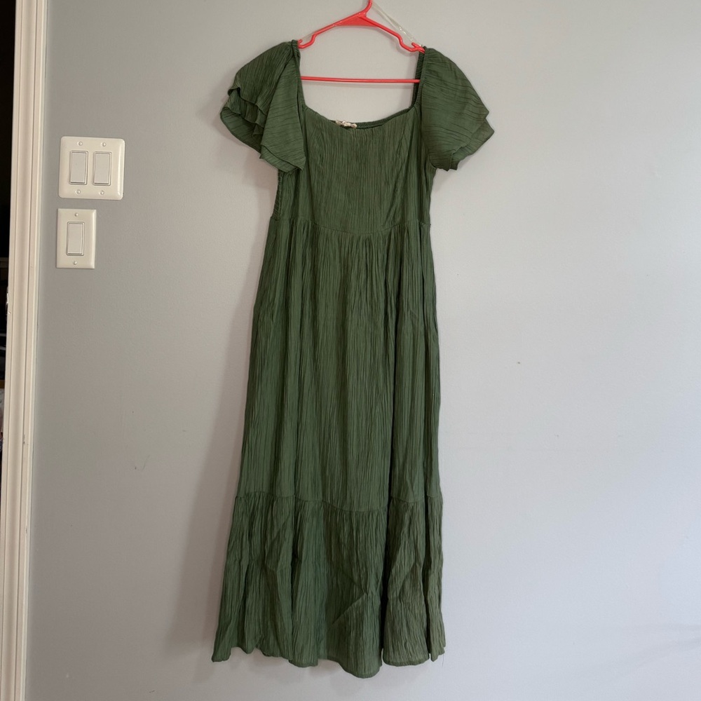 Baltic Born Dusty Green Buttercup Midi Dress L